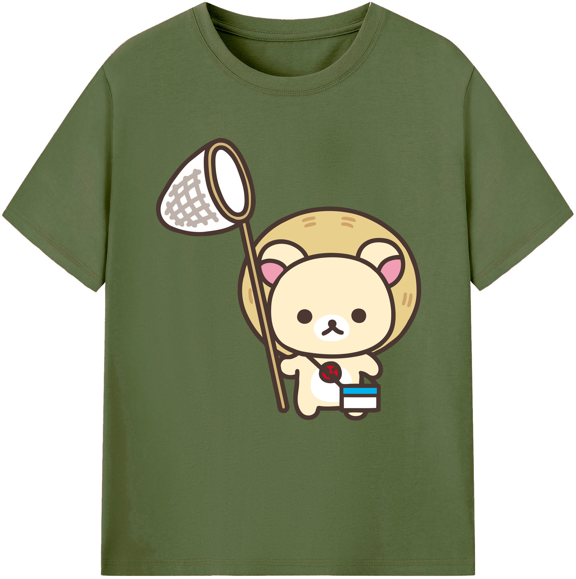 （画像用） リラックマ リラックマ キイロイトリ Rilakkuma Korilakkuma Kiiroitori 綿100％半袖Tシャツ（フロントプリント）